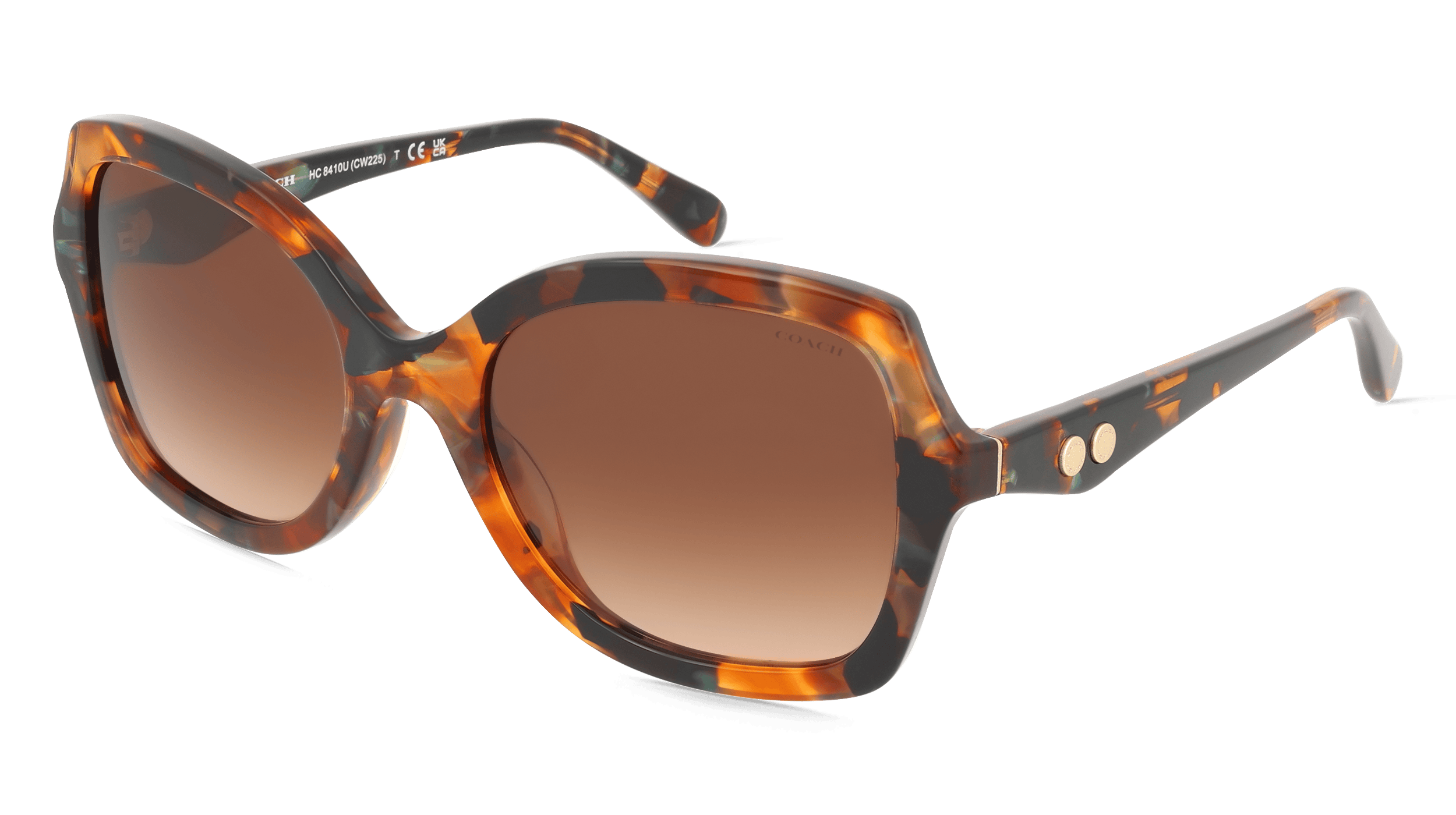 Coach HC8410U Vrouwen Zonnebril, Bruin met patoon
