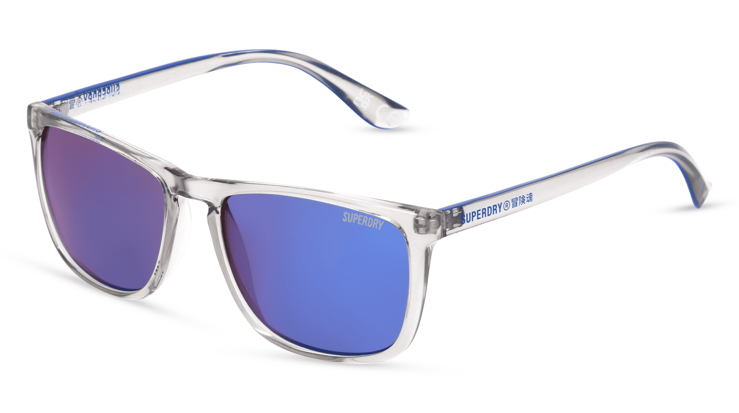 SUPERDRY SHOCKWAVE Unisex Zonnebril, grijs transparant