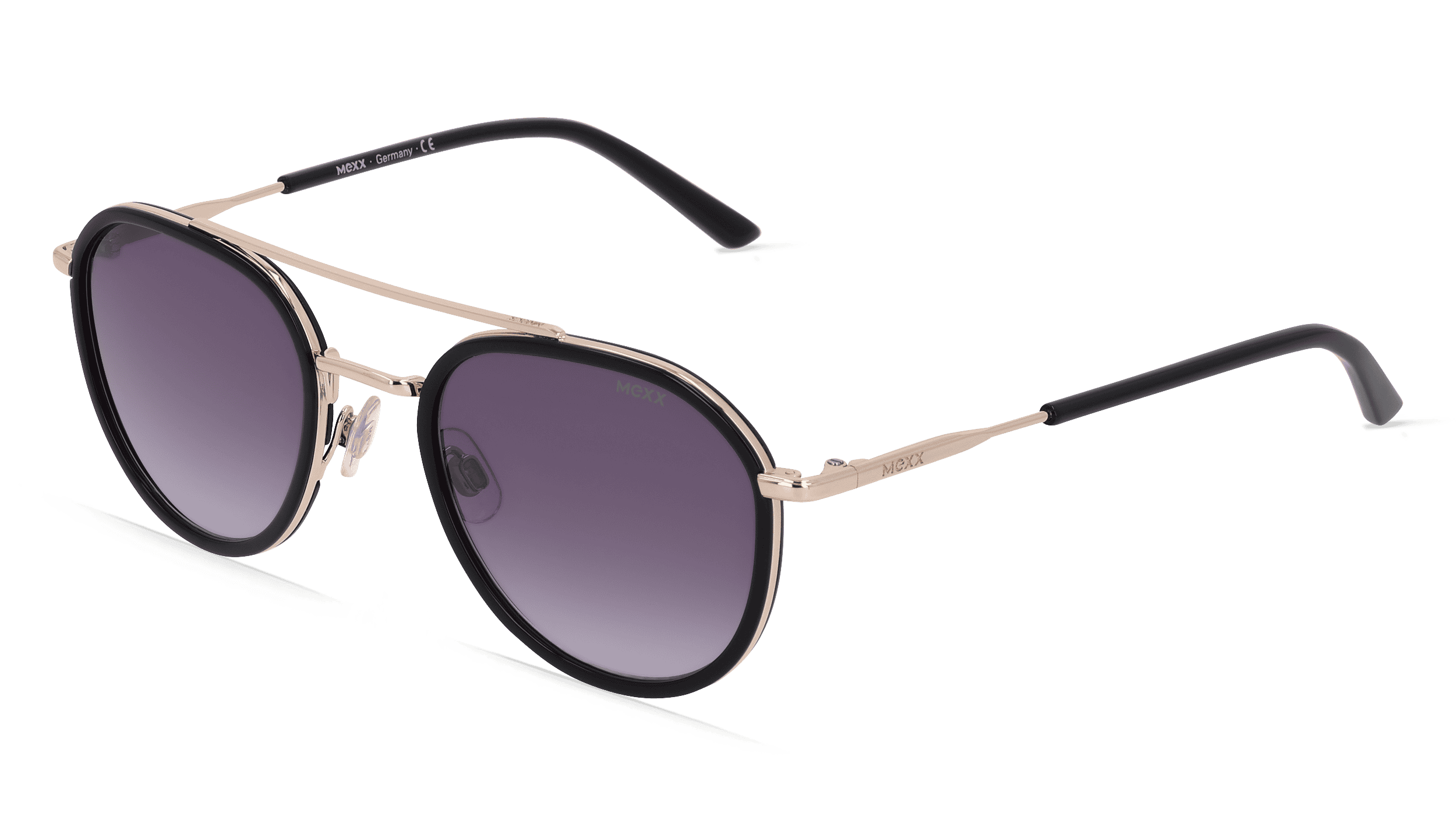 MEXX EYES 6521 Unisex Zonnebril, goud zwart