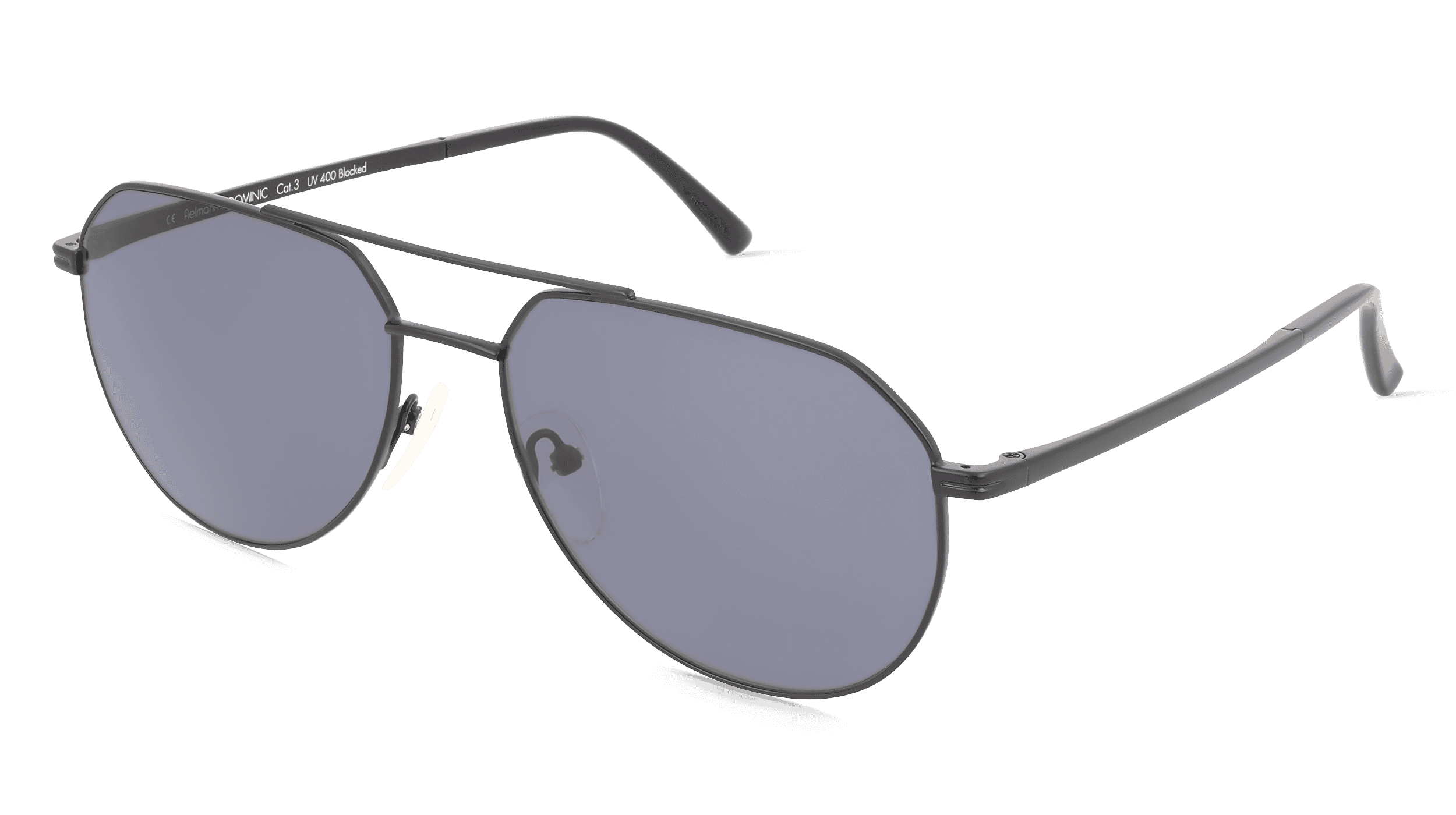 Fielmann MC 570 SUN CL DOMINIC Unisex Zonnebril, zwart mat
