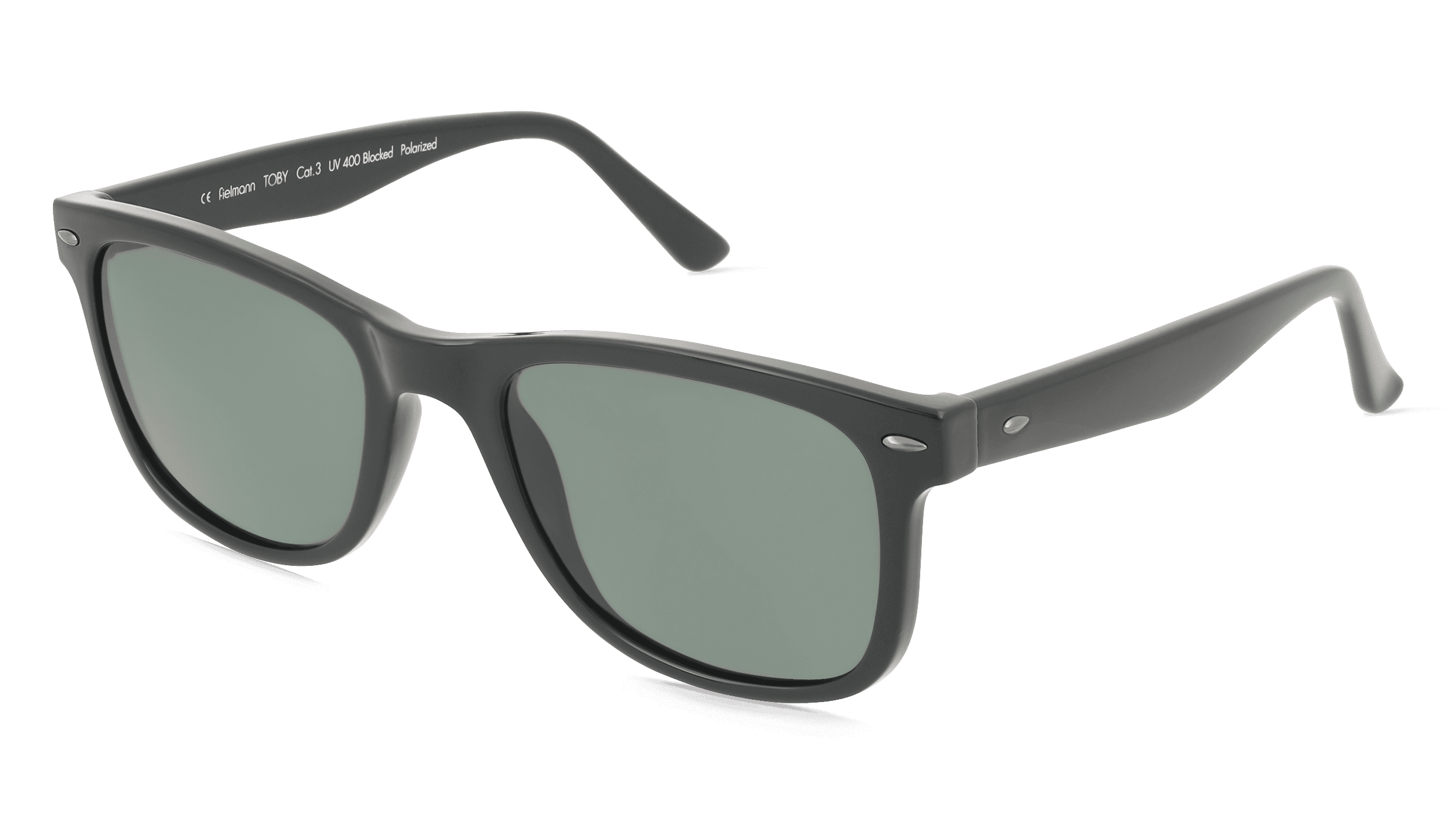 Fielmann MC 534 SUN CL TOBY Unisex Zonnebril, Zwart glanzend