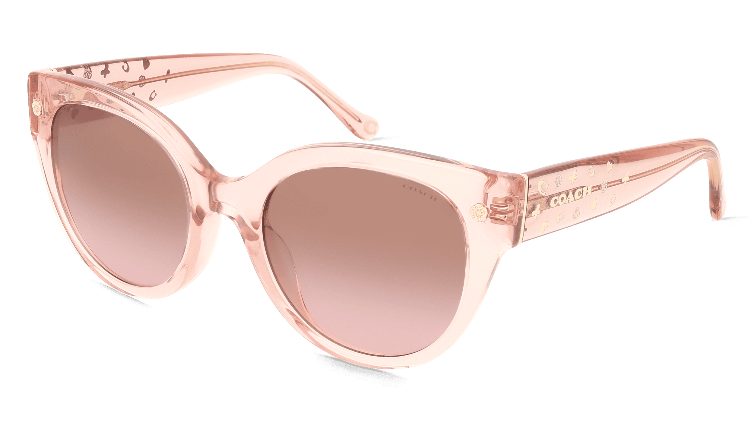 Coach 0HC8393U Vrouwen Zonnebril, roze transparant
