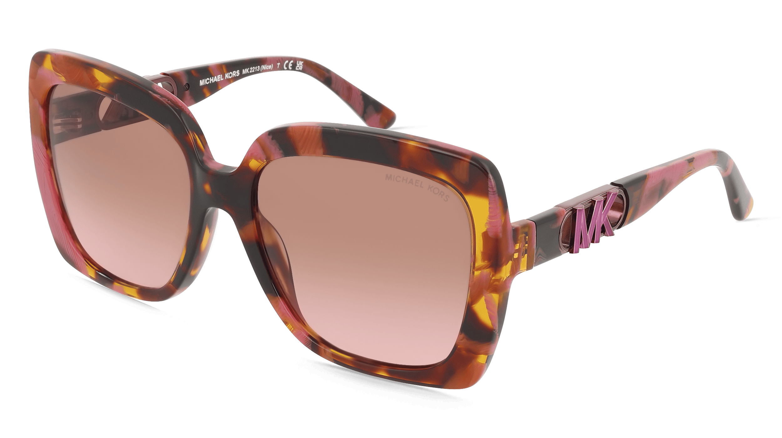 Michael Kors MK2213 Vrouwen Zonnebril, Pink met patoon