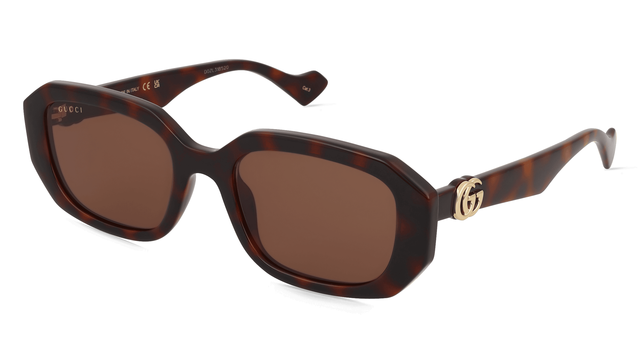 Gucci GG1535S Unisex Zonnebril, havana
