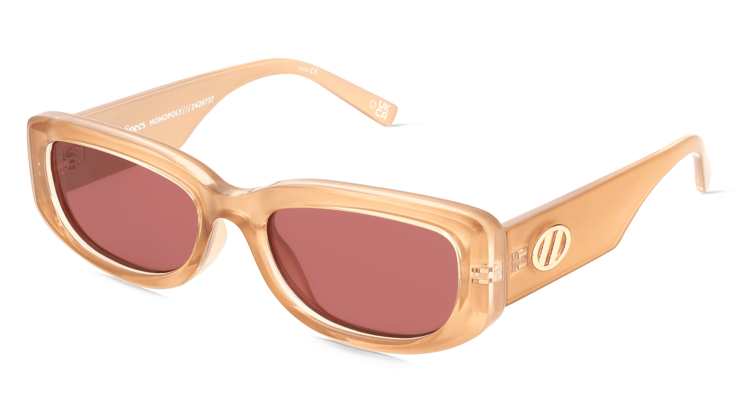 Le Specs MONOPOLY Unisex Zonnebril, Rose champagne