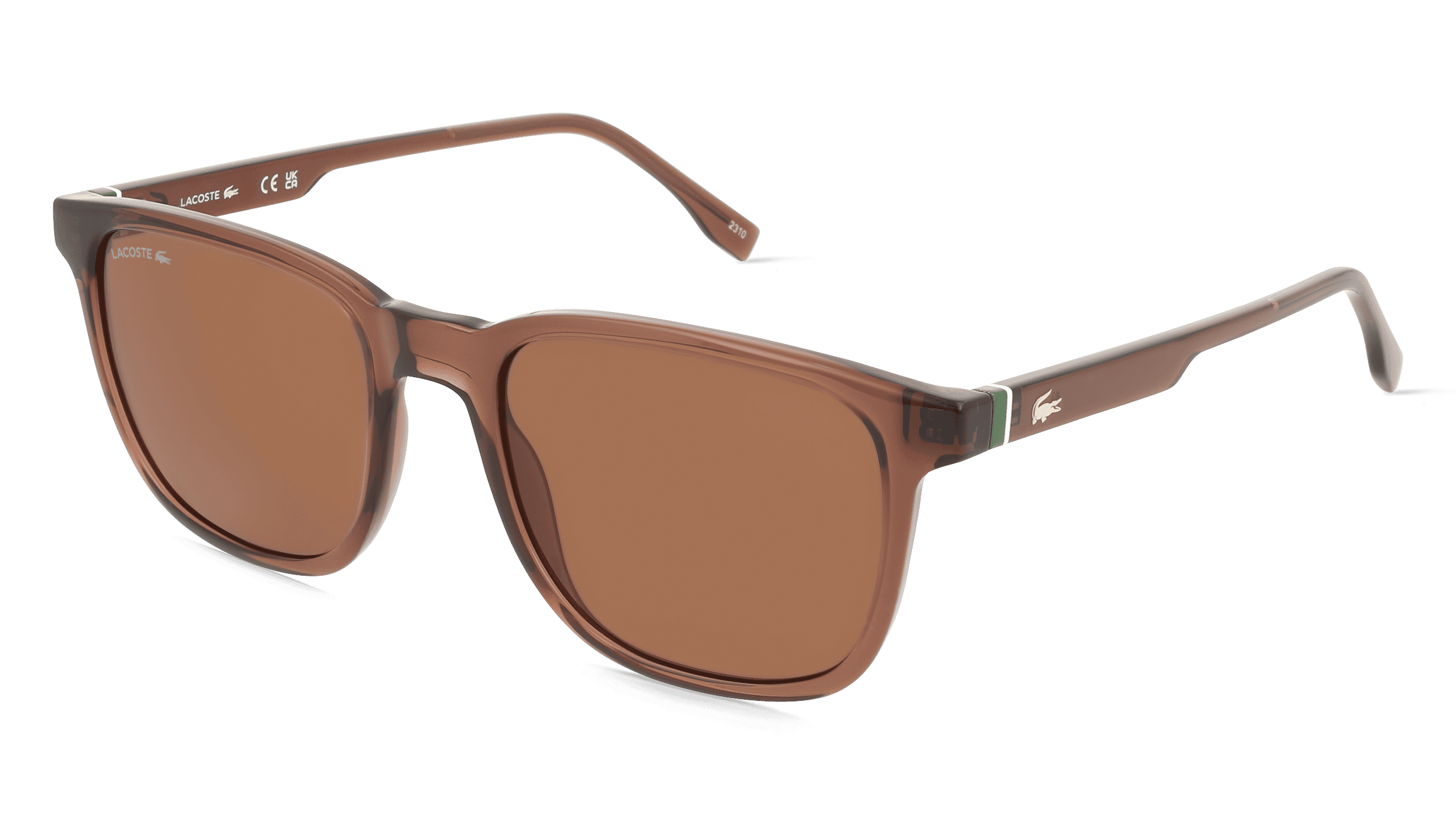 Lacoste L6029S Unisex Zonnebril, bruin transparant