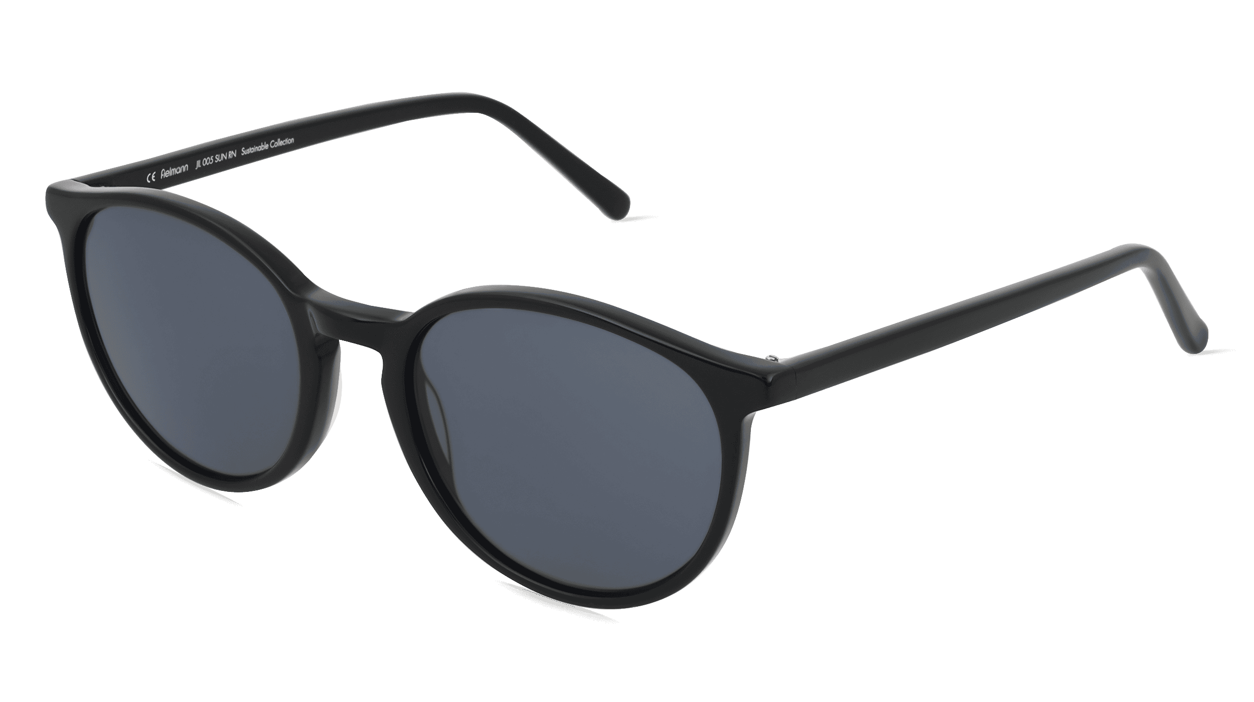 Fielmann JIL 005 SUN RN RILEY Unisex Zonnebril, Zwart glanzend