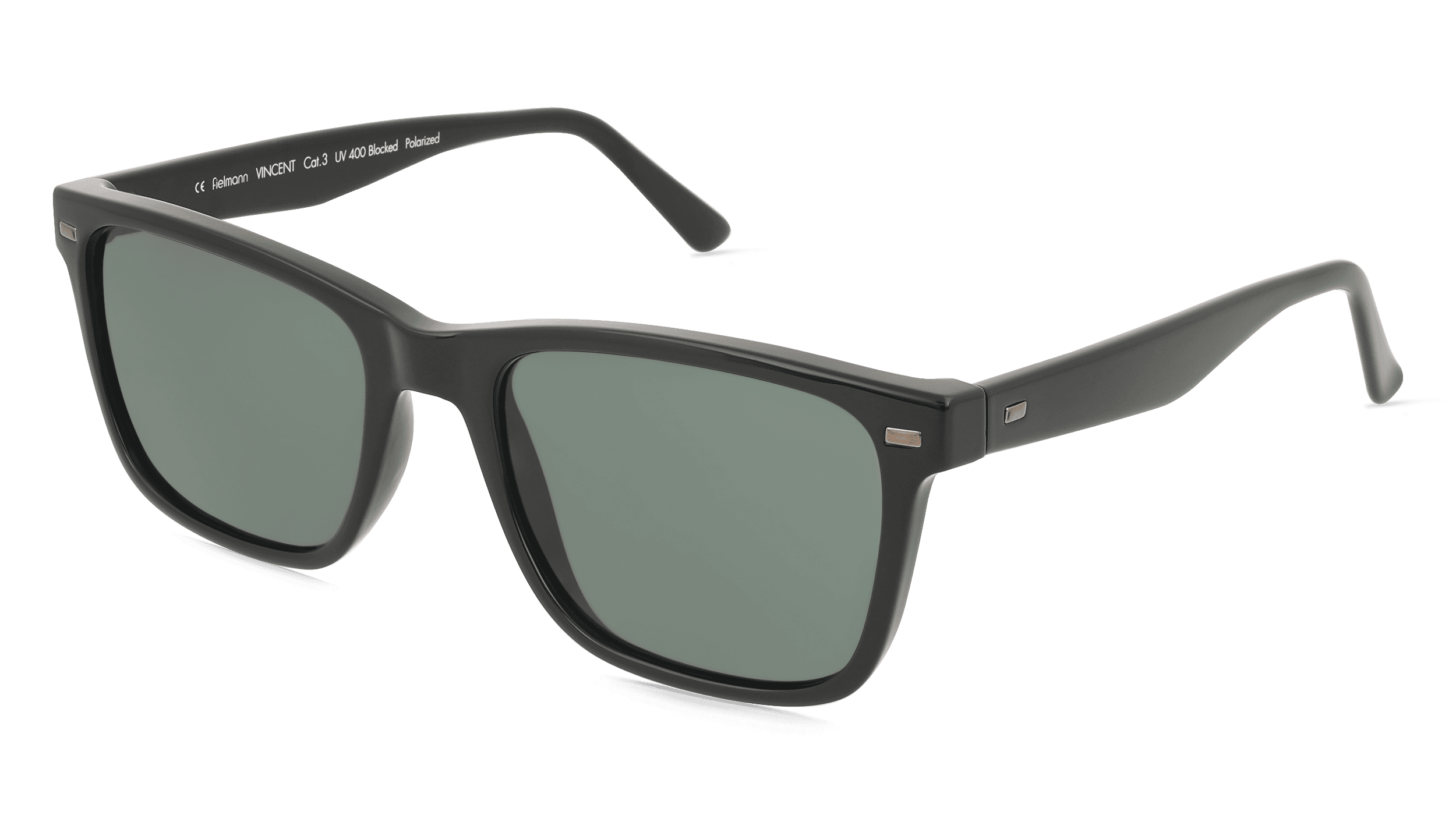 Fielmann MC 561 SUN CL Mannen Zonnebril, Zwart glanzend