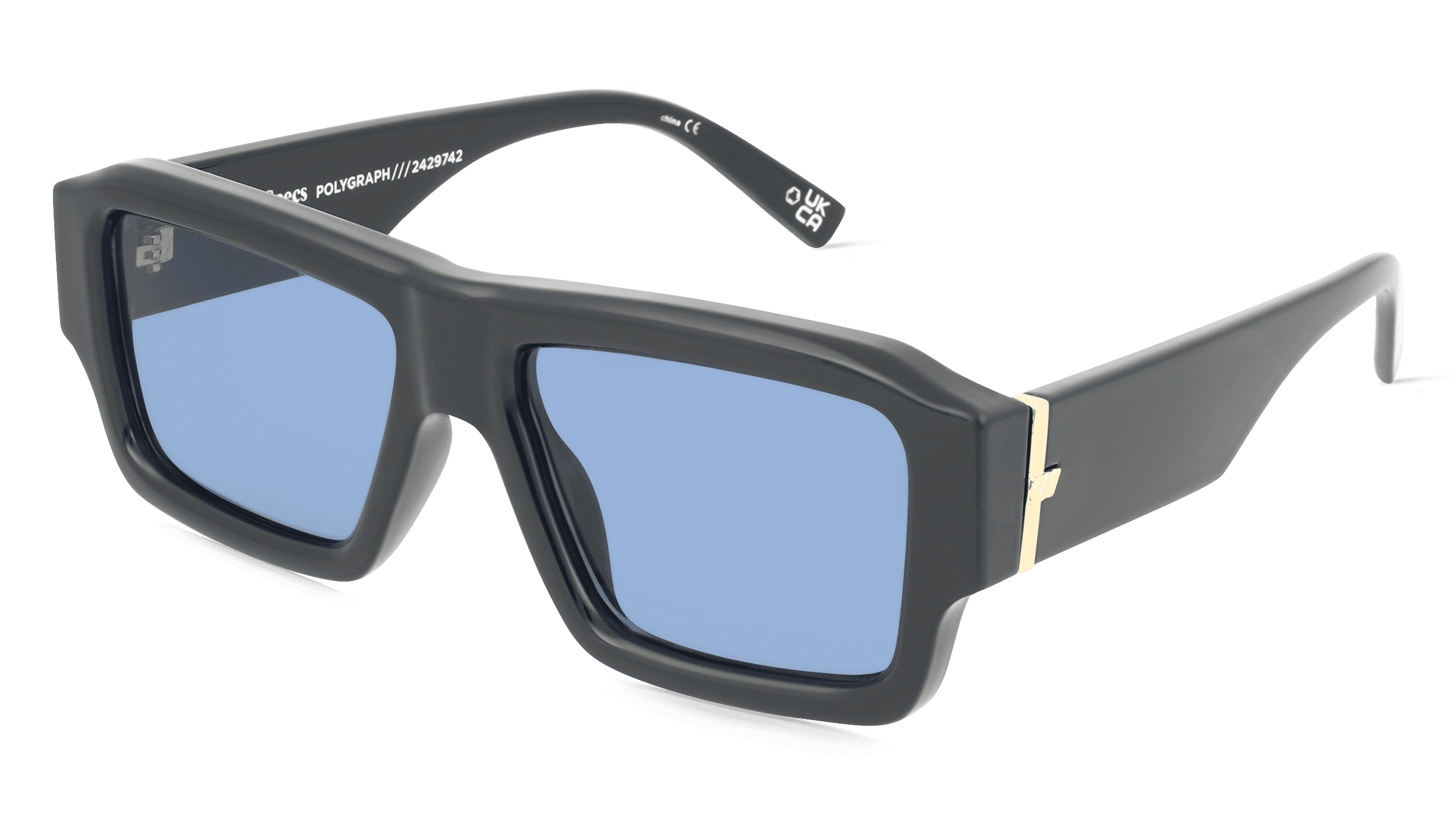 Le Specs POLYGRAPH Unisex Zonnebril, zwart