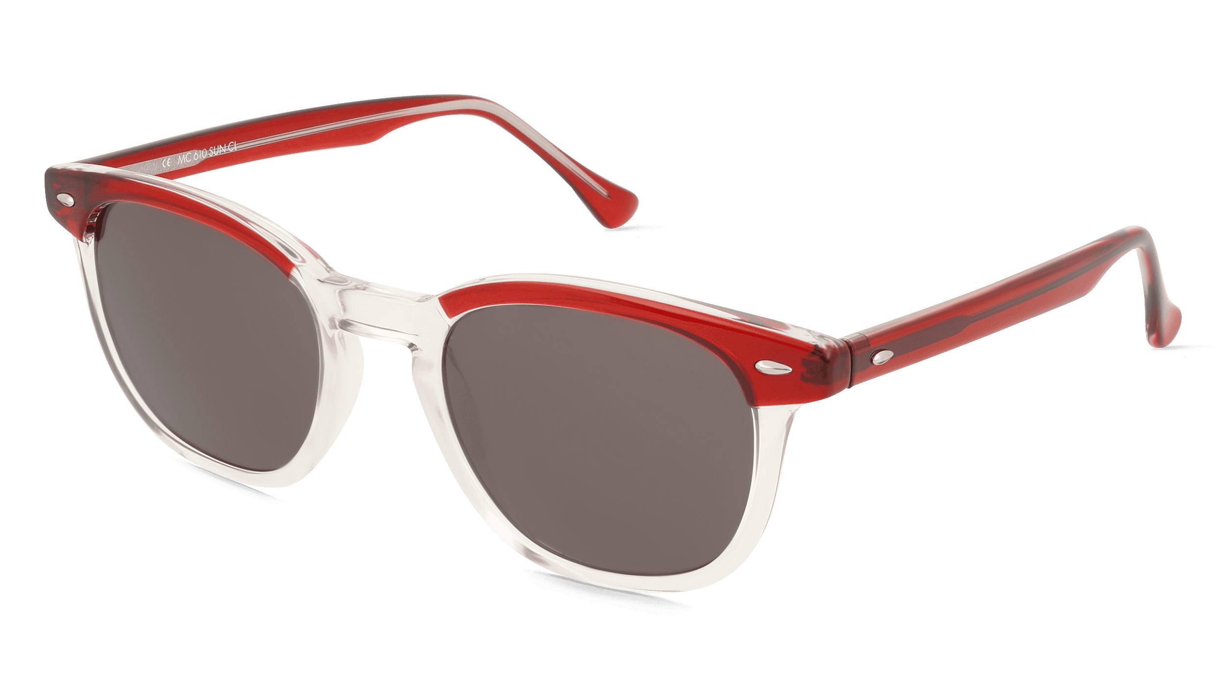 Fielmann MC 610 SUN CL Unisex Zonnebril, rood kristal