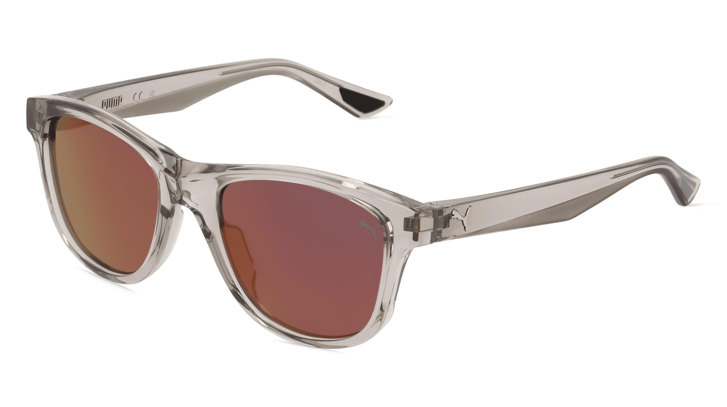 PUMA PU0401S Unisex Zonnebril, beige transparant