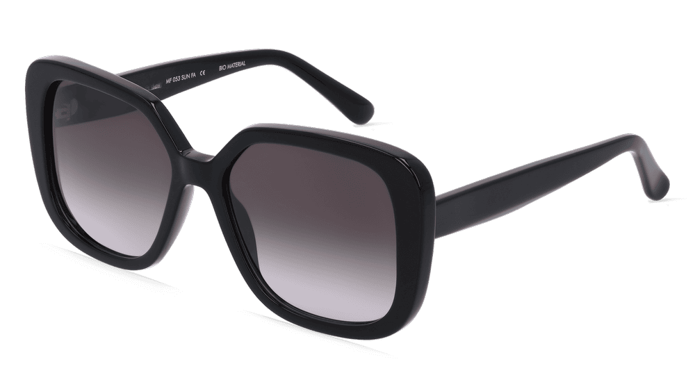 ALICIA SUN Zwart glanzend Hoekaanzicht