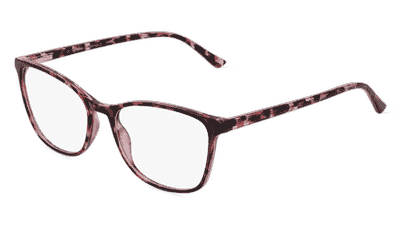 Fielmann OU 049 FLEX CL Rood gevlamd Hoekaanzicht