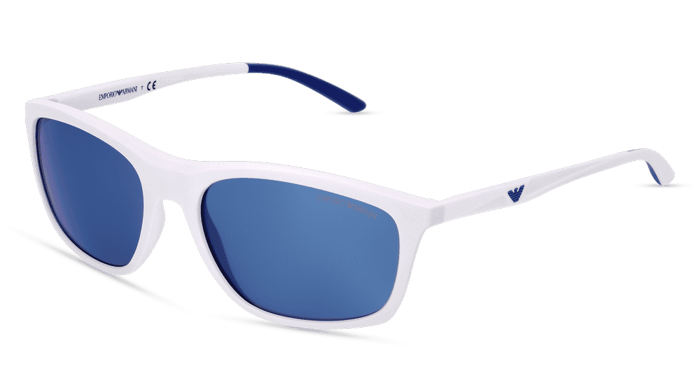 Emporio Armani EA4179 Blanc mat Vue d'angle