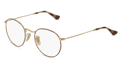 RAY-BAN RB 3447 V goud havana Hoekaanzicht