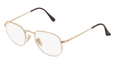 RAY-BAN RX6448 goud Hoekaanzicht