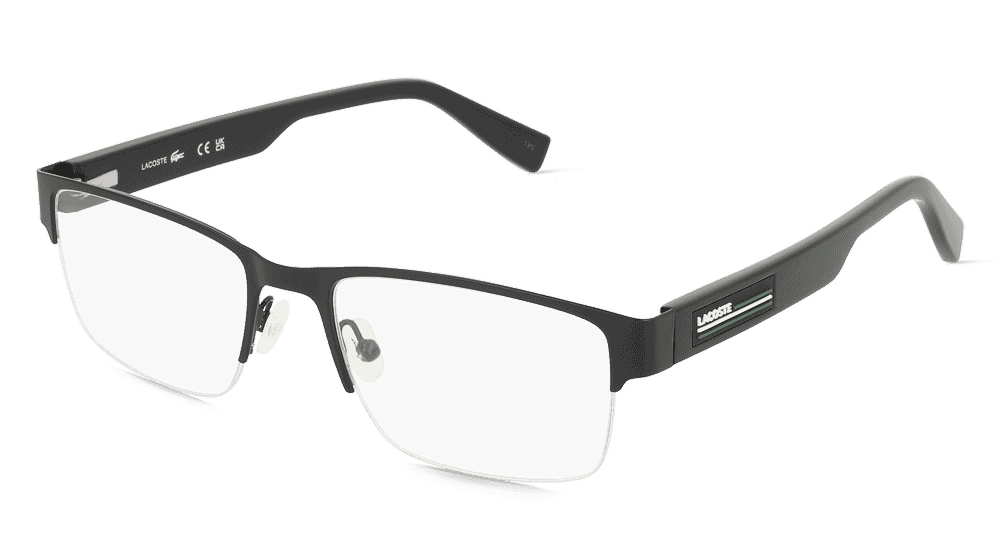 Lacoste L2299 Noir mat Vue d'angle