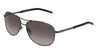 Tommy Hilfiger Eyewear TH 2023/S Zilver zwart Hoekaanzicht