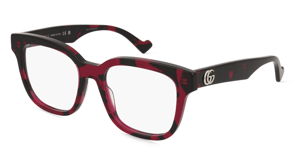 Gucci GG0958O Havanna transparent Vue d'angle