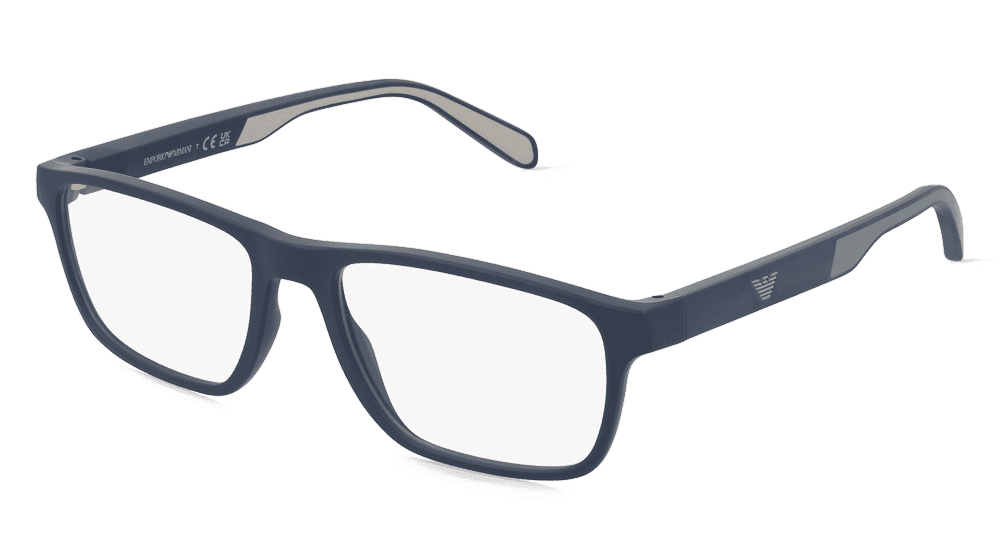 Emporio Armani 0EA3233 blauw mat Hoekaanzicht