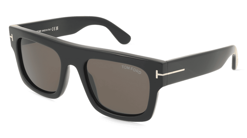 Tom Ford FT0711 FAUSTO Noir brillant Vue d'angle