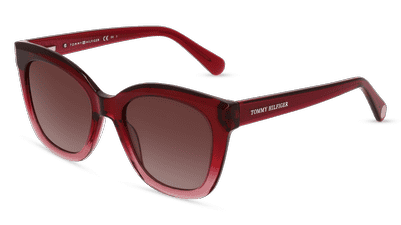 TOMMY HILFIGER EYEWEAR TH 1884/S Zwart glanzend Hoekaanzicht