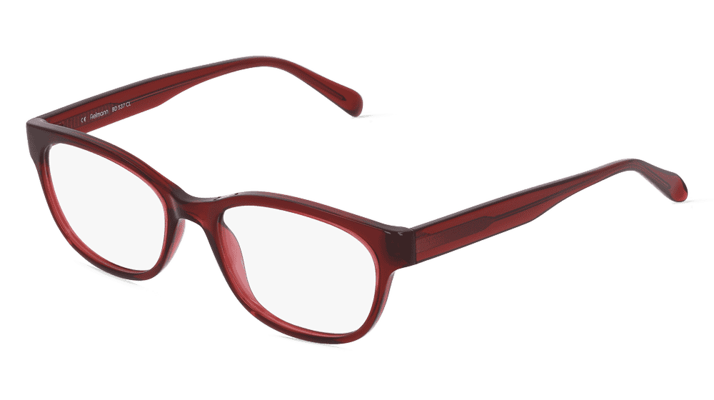 Fielmann BD 537 CL Rouge transparent Vue d'angle