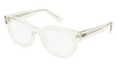 Ray-Ban 0RX7217 CHAD wit transparant Hoekaanzicht