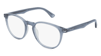 Police POIVPLG72 Bleu transparent Vue d'angle