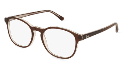 Ray-Ban 0RX5417 Bleu transparent Vue d'angle