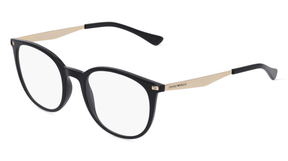 Emporio Armani EA3168 Noir brillant Vue d'angle