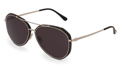 Tom Ford FT0749 VITTORIO goud zwart Hoekaanzicht
