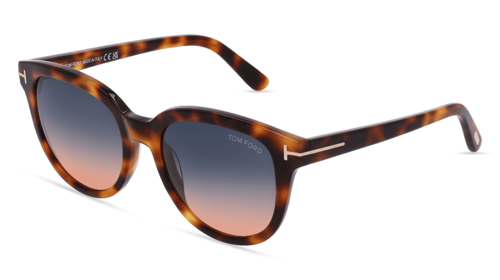 Tom Ford TF 0914 OLIVIA-02 Havanna brillant Vue d'angle