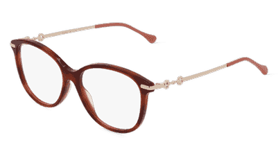 Gucci GG0967O Doré Havane Vue d'angle