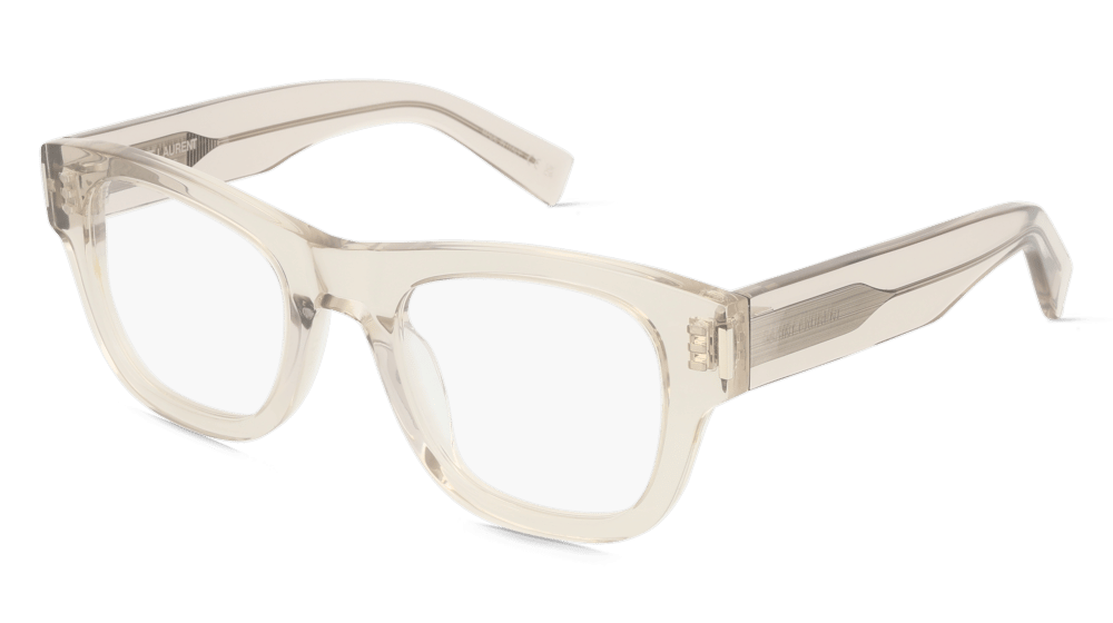 Saint Laurent SL 698 BOLD CORNER ANGLE Beige transparent Vue d'angle