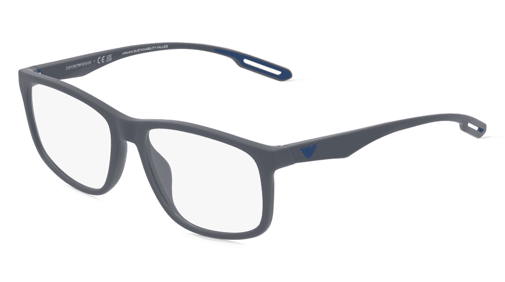 Emporio Armani EA3209U Grijs mat Hoekaanzicht