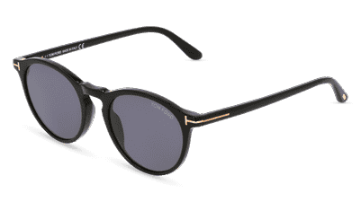 Tom Ford FT 0904 AURELE Havanna glanzend Hoekaanzicht