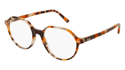 Ray-Ban RX5395 bruin havana Hoekaanzicht