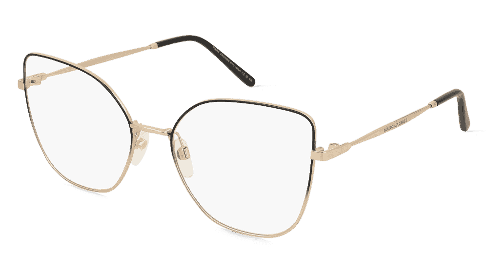 Marc Jacobs 704 zwart goud Hoekaanzicht