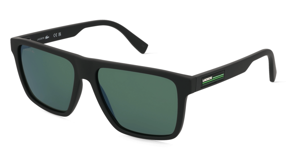 Lacoste L6027S Noir mat Vue d'angle