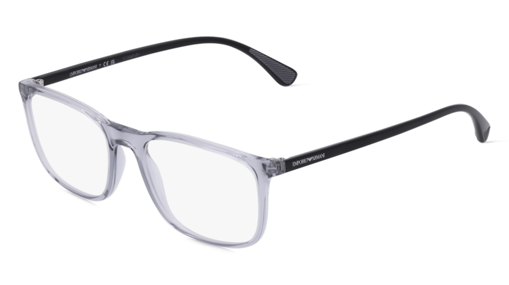 Emporio Armani EA3177 Gris transparent Vue d'angle