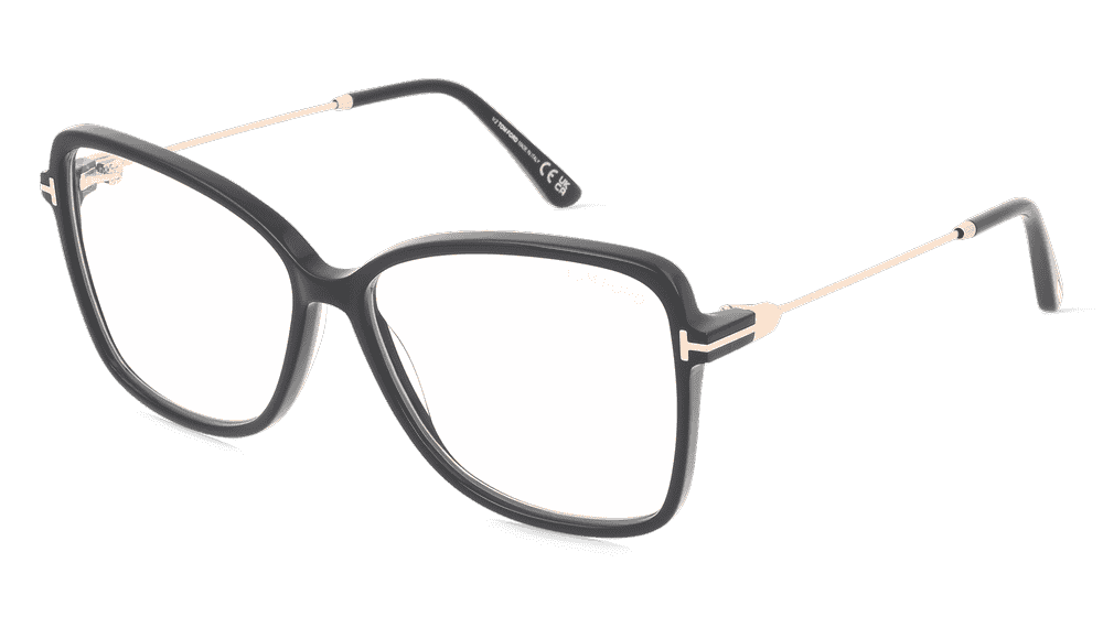 Tom Ford TOM FORD FT5953-B Noir brillant Vue d'angle