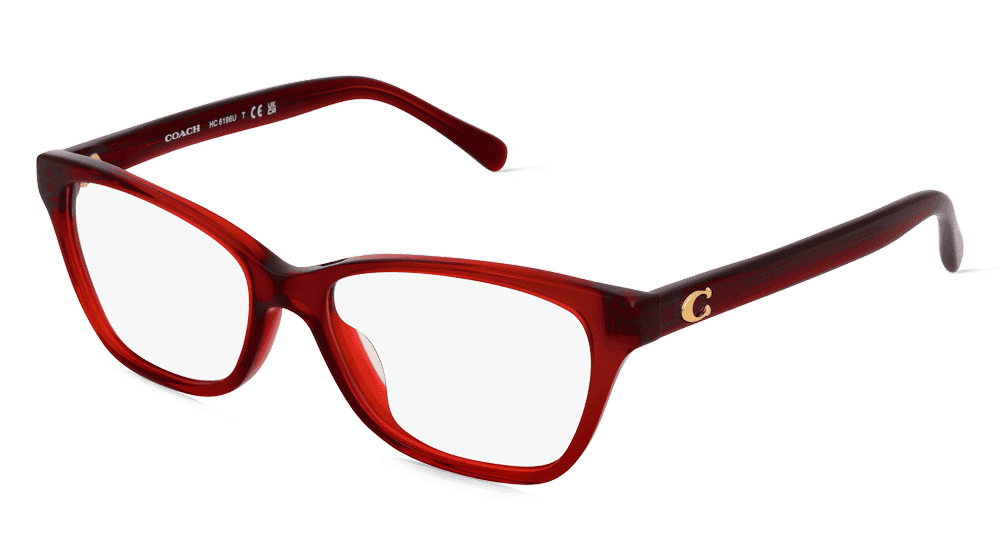 Coach HC6196U rood transparant Hoekaanzicht