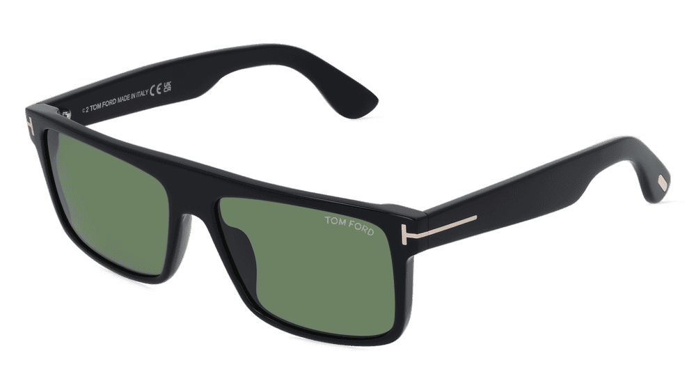 Tom Ford FT0999 PHILIPPE-02 Zwart glanzend Hoekaanzicht