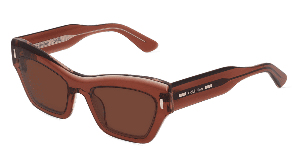 Calvin Klein CK23503S Brun transparent Vue d'angle