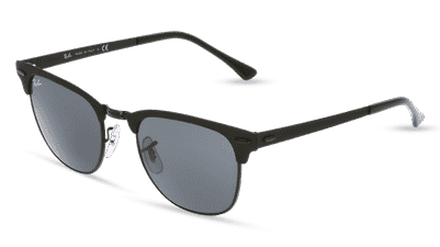 RAY-BAN RB 3716 CLUBMASTER METAL Noir Vue d'angle