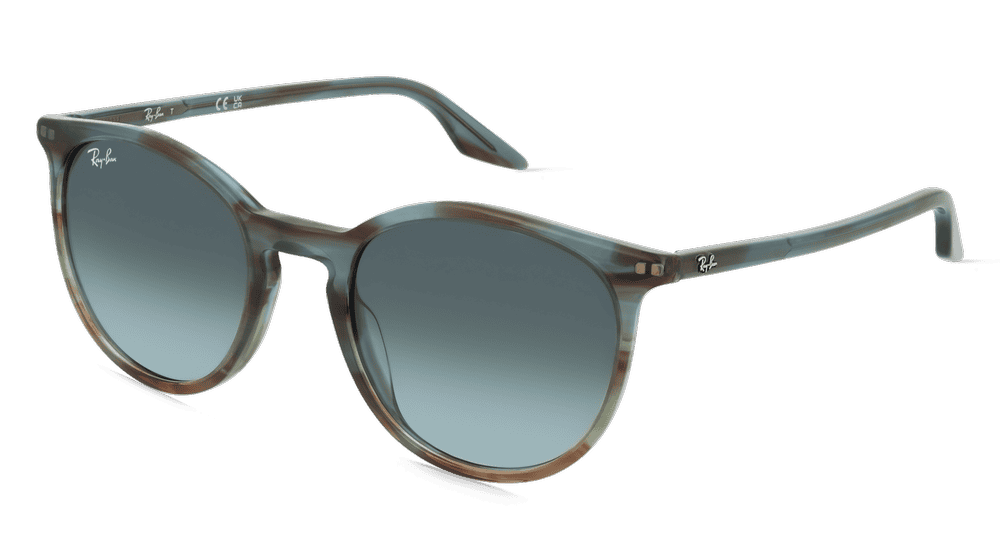 Ray-Ban RB2204 Bleu rayé Vue d'angle