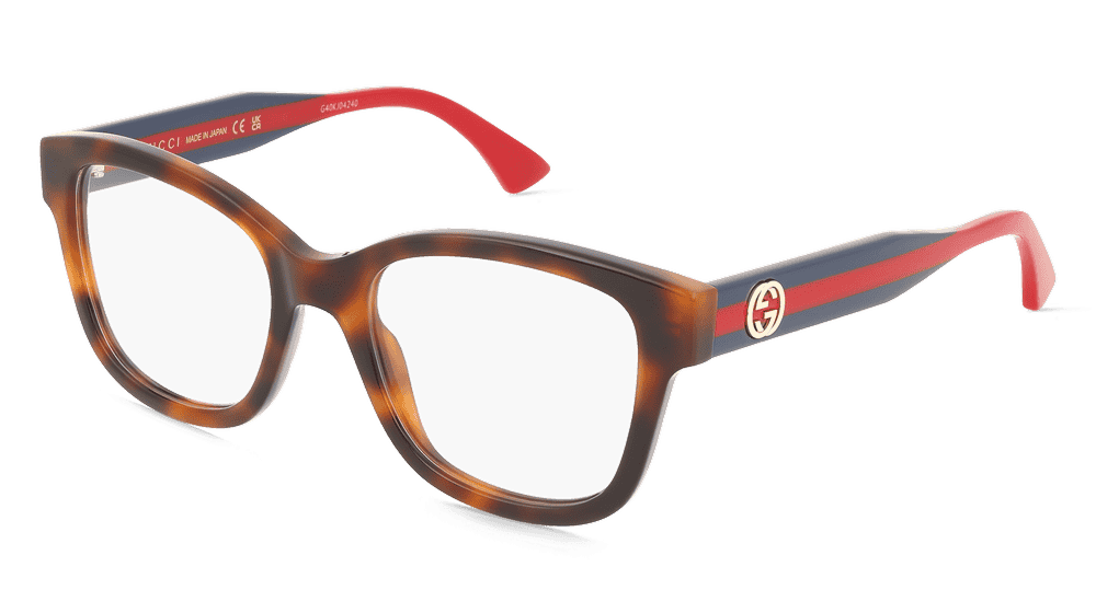 Gucci GG1863O Bleu Havane Vue d'angle