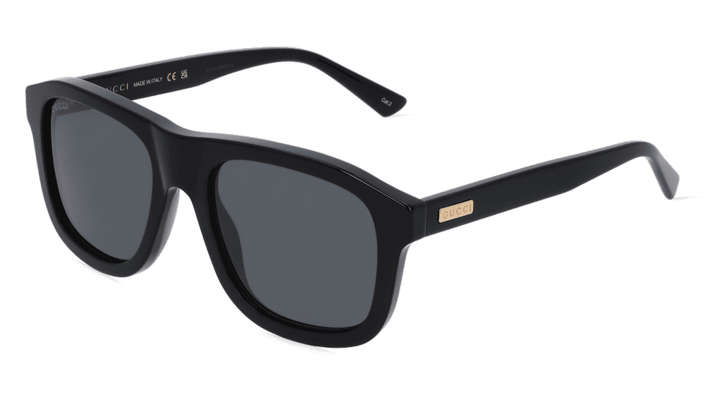 Gucci GG1316S Noir brillant Vue d'angle