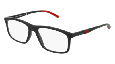 Emporio Armani EA3196 Rouge noir Vue d'angle